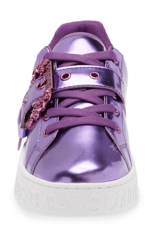 Shop Versace Couture 1 Buckle Sneaker In Lilac