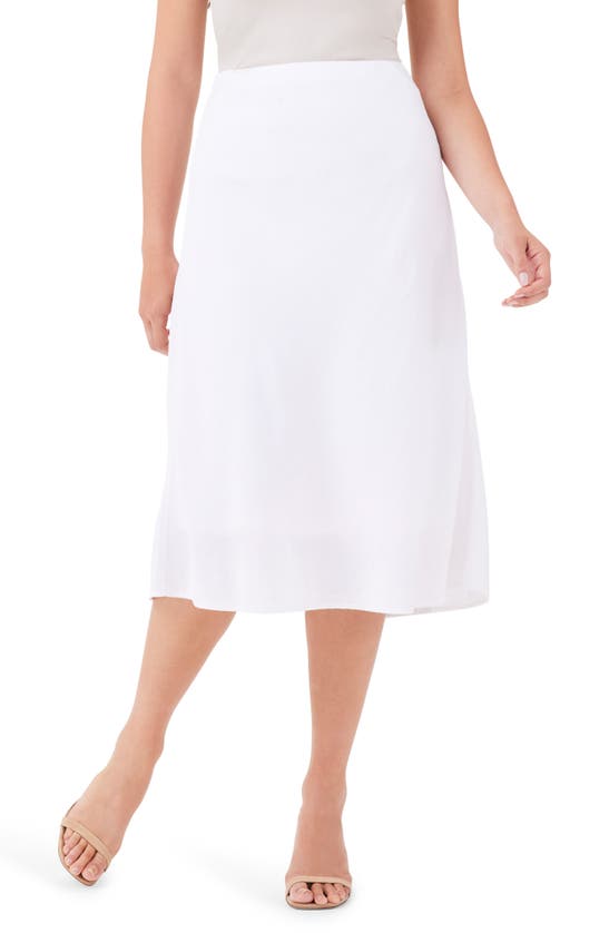 Shop Nic + Zoe Nic+zoe Rumba Organic Linen Blend A-line Skirt In Paper White