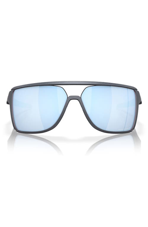 Oakley Castel 63mm Polarized Oversize Rectangular Sunglasses in Blue at Nordstrom