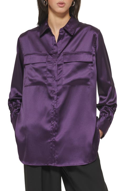 Women's Purple Minnesota Vikings Floral Harmonic Button-Up Shirt