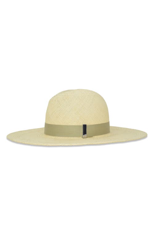 Gigi Burris Millinery Jeanne Straw Fedora In Natural/sage
