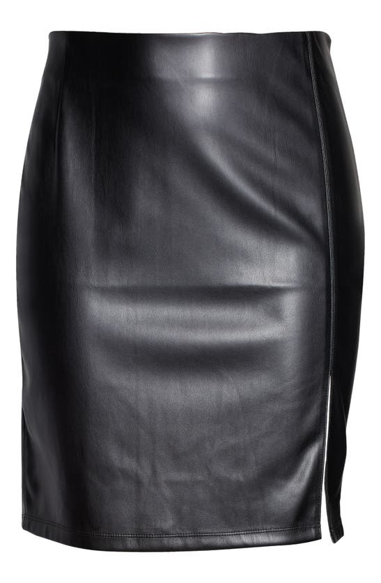 Shop Liverpool Faux Leather Pencil Skirt In Black