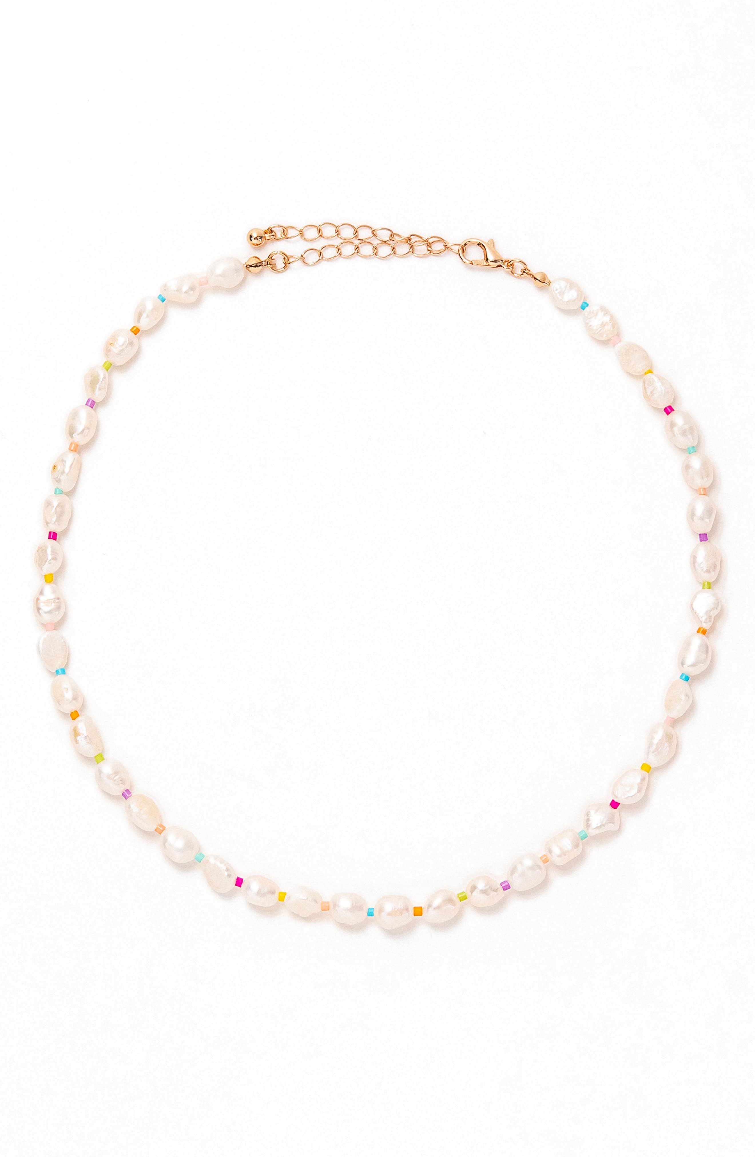 rainbow pearl necklace