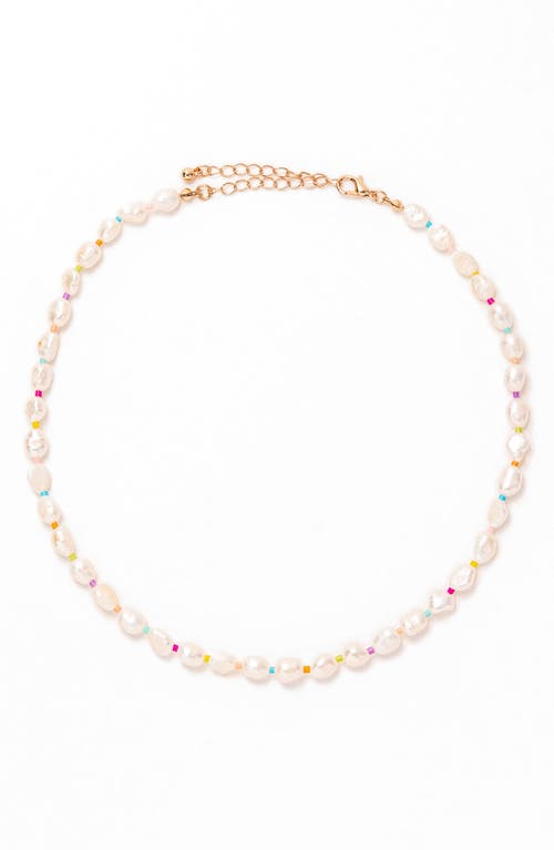 Rainbow Freshwater Pearl Necklace in Multi