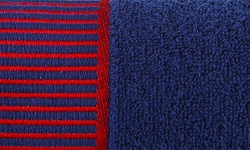 Brooks Brothers Fancy Border Turkish Cotton Bath Sheet In Navy