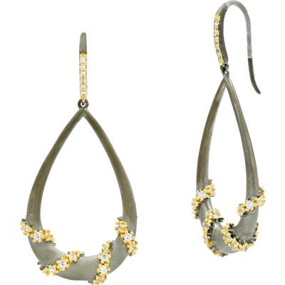 Freida Rothman Double Helix Pave Hoop Earrings