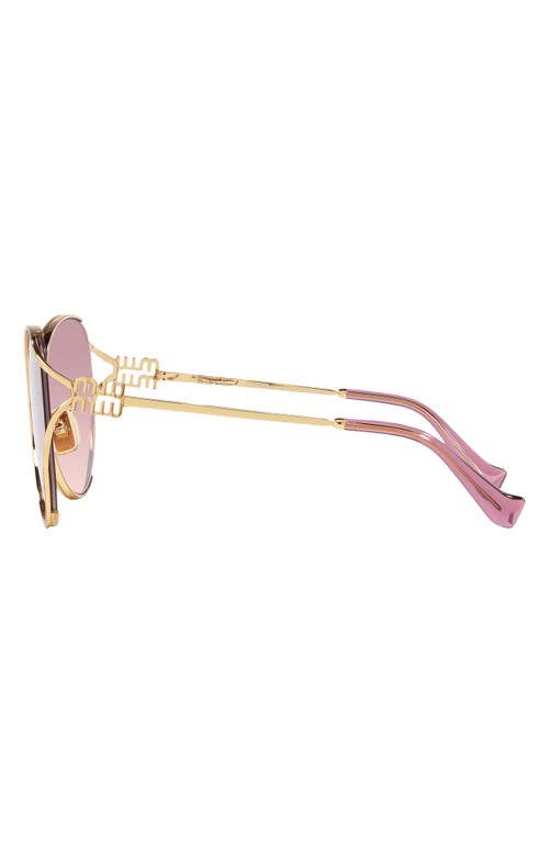 Shop Miu Miu 58mm Gradient Phantos Sunglasses In Gold/rose