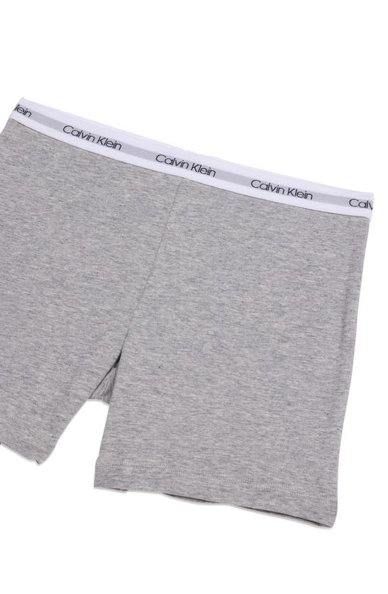 Shop Calvin Klein Kids' Stretch Cotton Boxers In Heather Grey