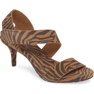 Pedro Garcia West Tiger Print Sandal - Brown