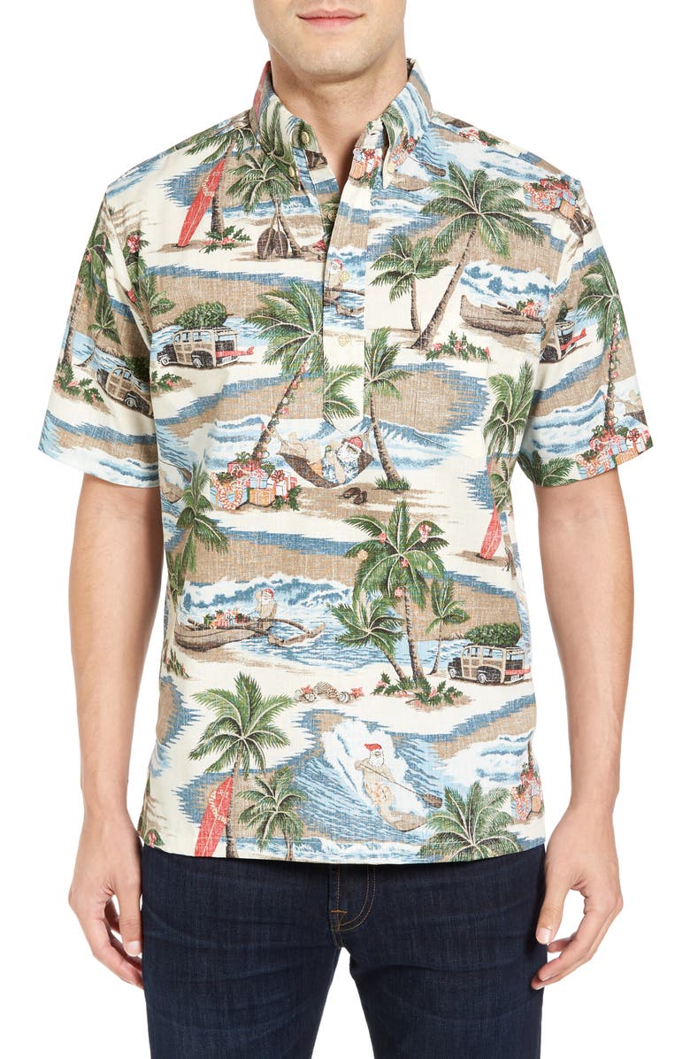 Reyn Spooner Hawaiian Christmas Pullover Sport Shirt | Nordstrom