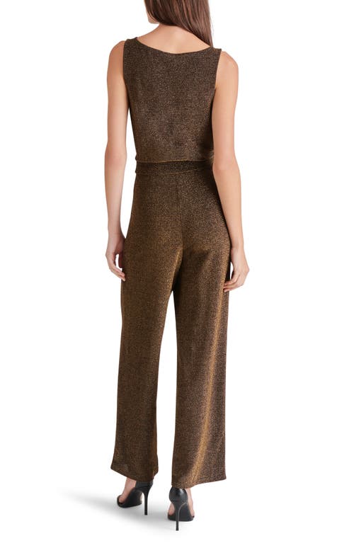 Shop Bb Dakota By Steve Madden Metallic Wide Leg Jumpsuit In Gold