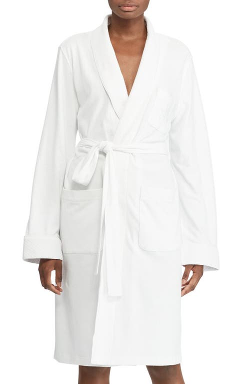 Lauren Ralph Quilted Collar Robe White at Nordstrom,