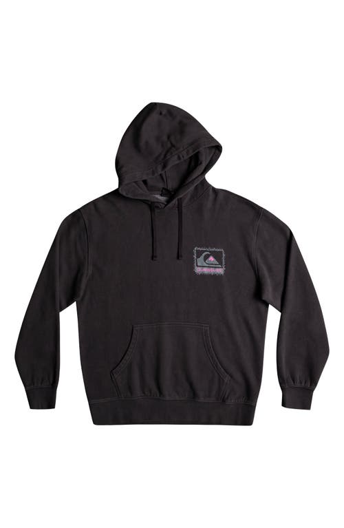 Quiksilver Neon Slab Graphic Hoodie in Black