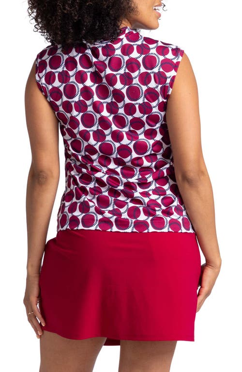 Shop Kinona Light & Lovely Sleeveless Golf Top In Dot And Dash