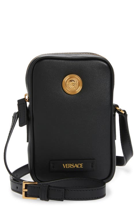 Versace Leather Crossbody Phone Case
