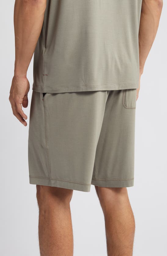 Shop Daniel Buchler Modal Blend Pajama Shorts In Stone