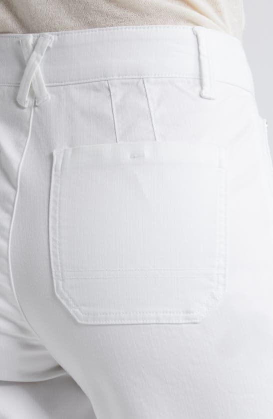 Shop Wit & Wisdom 'ab'solution Denim Knee Shorts In Optic White