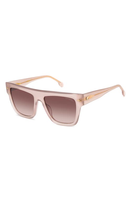 Shop Carrera Eyewear 55mm Flat Top Sunglasses In Nude/brown Gradient