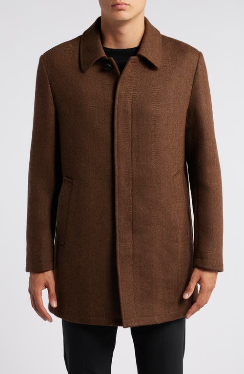 NORDSTROM NORDSTROM WOOL HERRINGBONE COAT 