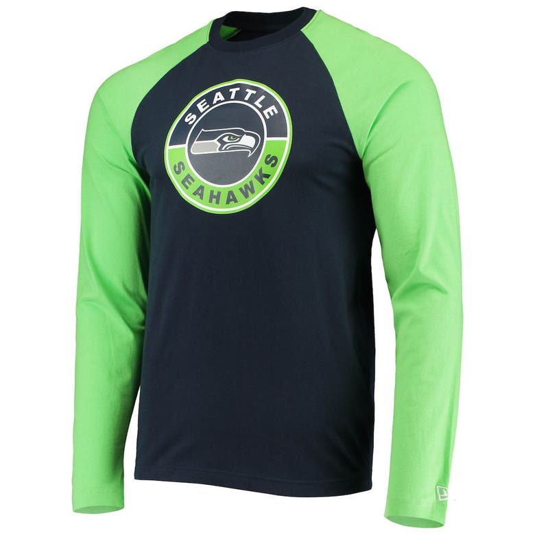 New Era Seahawks College Jersey Long Sleeve T-Shirt