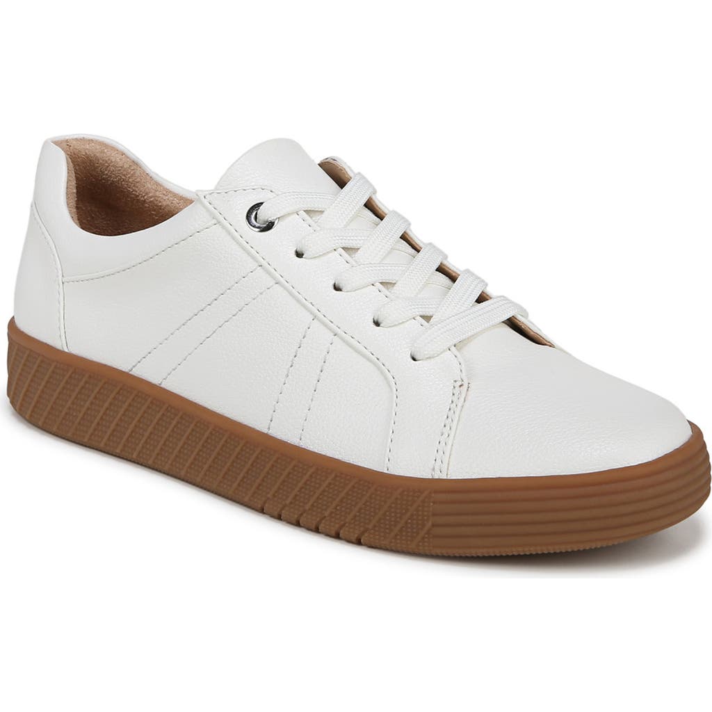 Soul Naturalizer Neela Lace Up Sneakers In White Faux Leather