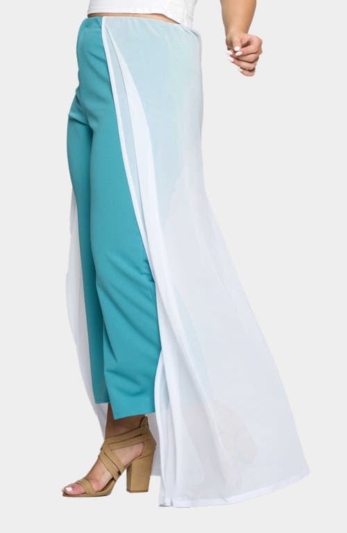 L I V D Walk Through Mesh Pants In Seafoam