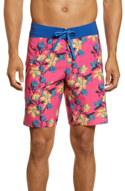 Patagonia Stretch Planing Swim Trunks In Squash Blossoms/ Ultra