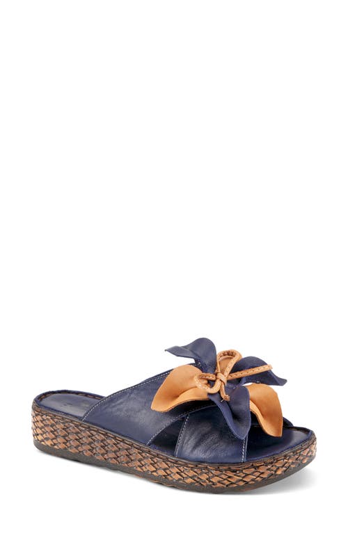 Shop Spring Step Hilary Wedge Slide Sandal In Navy