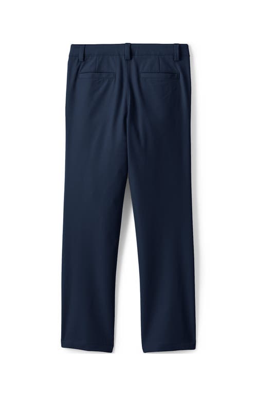 Lands' End School Uniform Girls Active Performance Chino Pants In Classic Navy