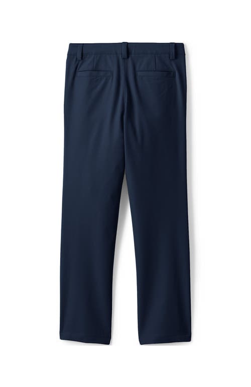 Shop Lands' End School Uniform Girls Active Performance Chino Pants In Classic Navy