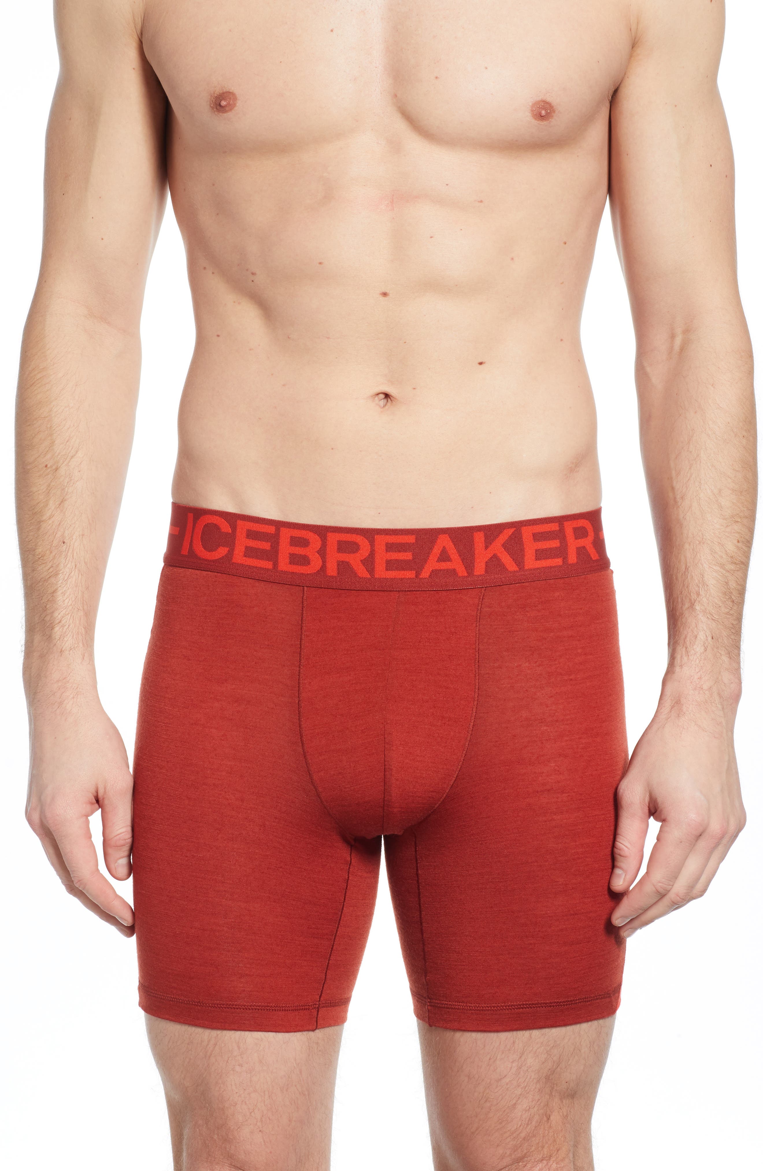 Icebreaker Anatomica Zone Long Boxers, Red