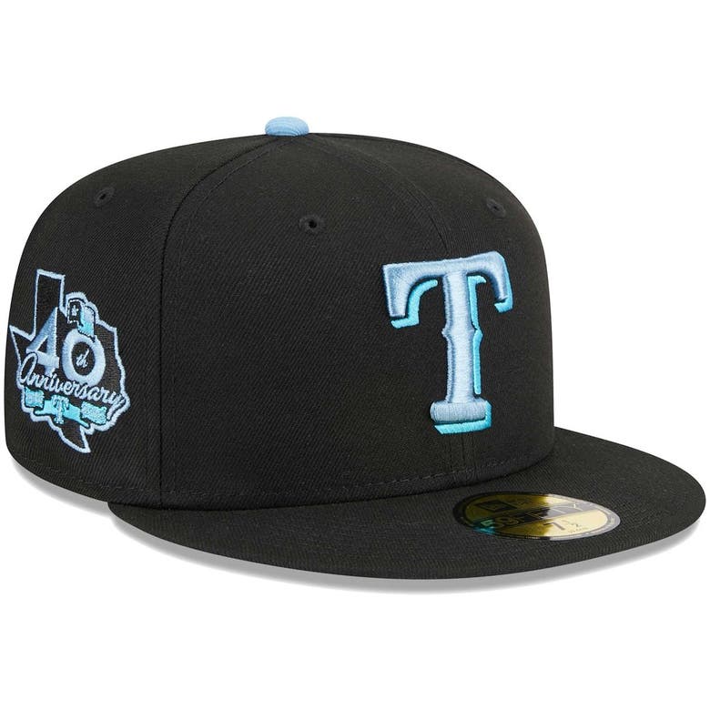 New Era Black Texas Rangers Pastel Undervisor 59fifty Fitted Hat | ModeSens