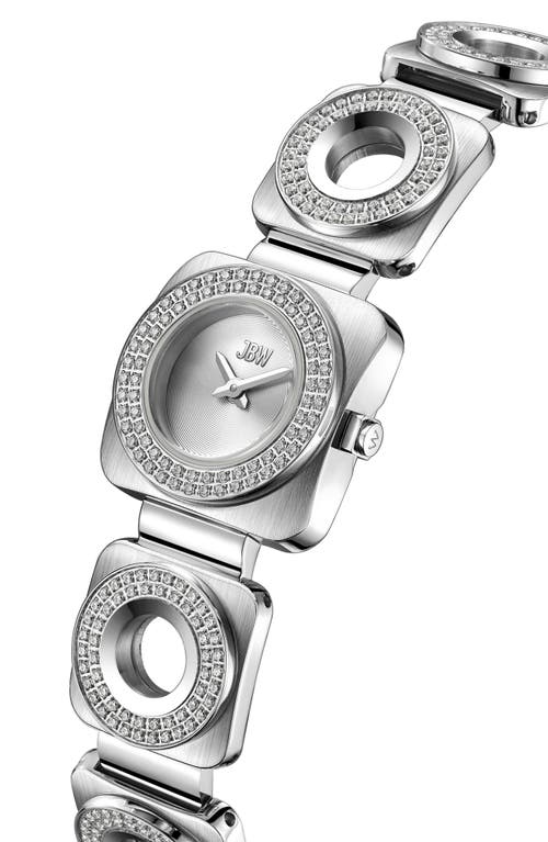 Jbw Chasm Bracelet Watch, 22mm In Stainless Steel/silver/crystls