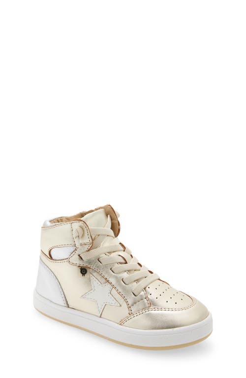 Shop Old Soles Kids' Starling Metallic High Top Sneaker In Gold/silver/nacardo Blanco