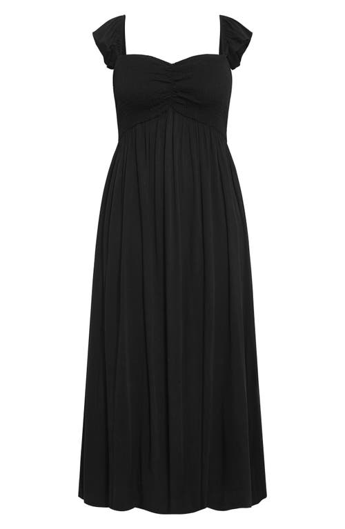 Shop City Chic Tiarne Smocked Maxi Dress In Black