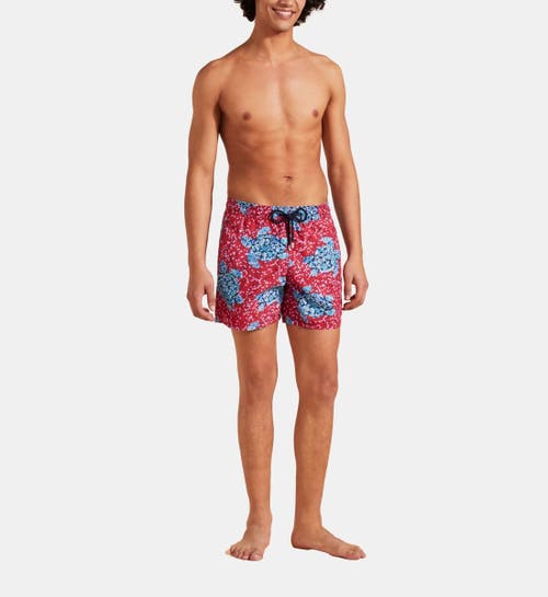 Vilebrequin Men's Turtles Sequins Swim Trunks in Merlot at Nordstrom