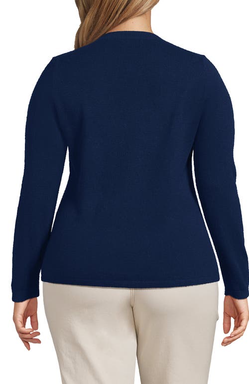 Shop Lands' End Plus Size Cashmere Sweater In Deep Sea Navy