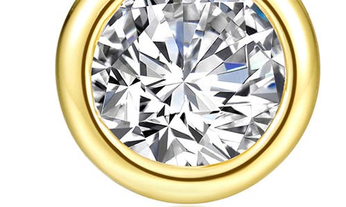 Lafonn Simulated Diamond Bezel Stud Earrings In White/gold