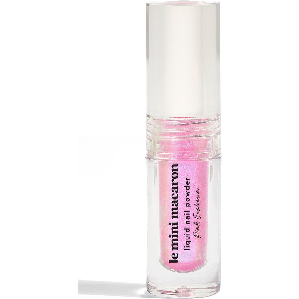 Le Mini Macaron Liquid Nail Powder In Pink Euphoria