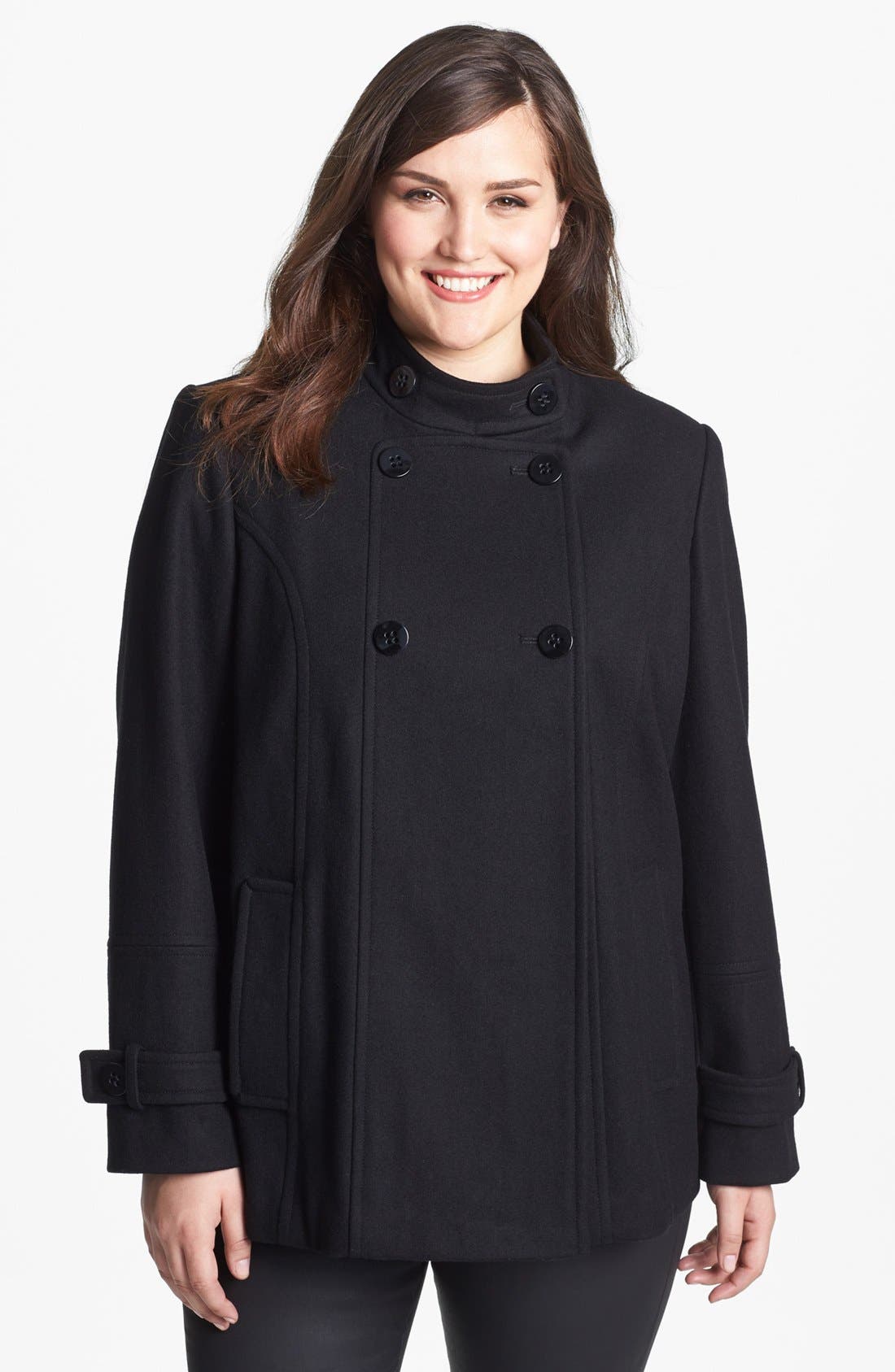Gallery ALine Peacoat (Plus Size) Nordstrom