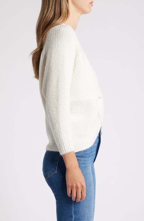 Shop Hatley Crossover Raglan Sleeve Sweater In White