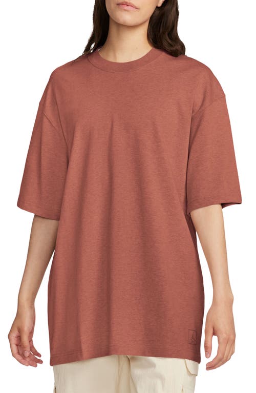 Jordan Essentials Oversize T-shirt In Dusty Peach/heather