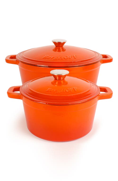 Berghoff Neo 4-piece 3-quart Cast Iron Set In Orange