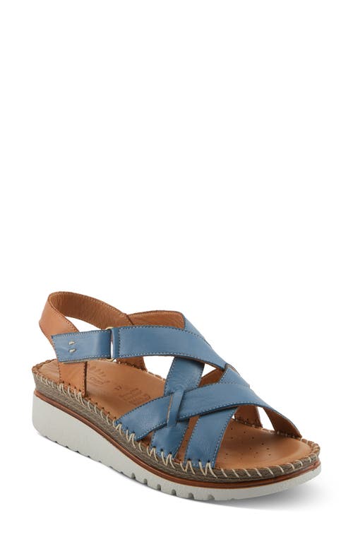 Spring Step Migula Slingback Wedge Sandal In Blue