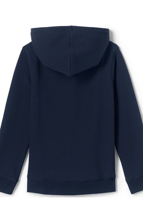 Lands' End School Uniform Kids Zip Front Sweatshirt In Classic Navy