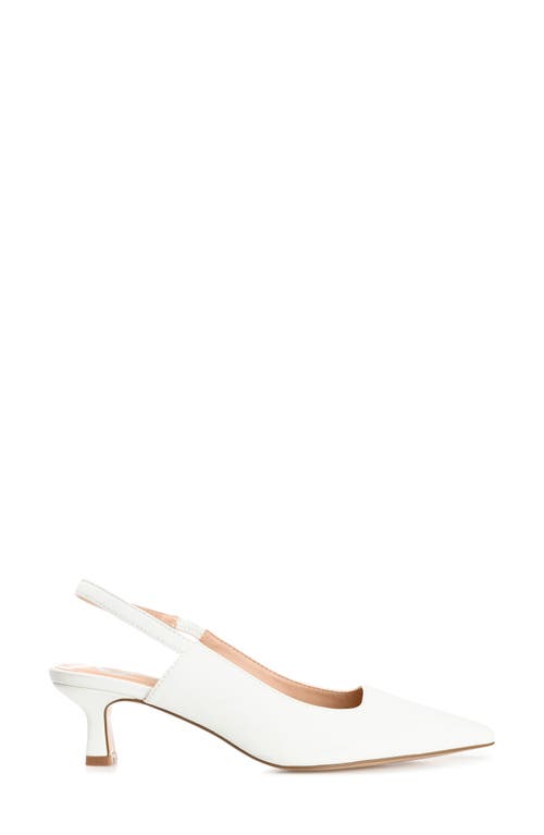 Journee Collection Paulina Slingback Pump In White