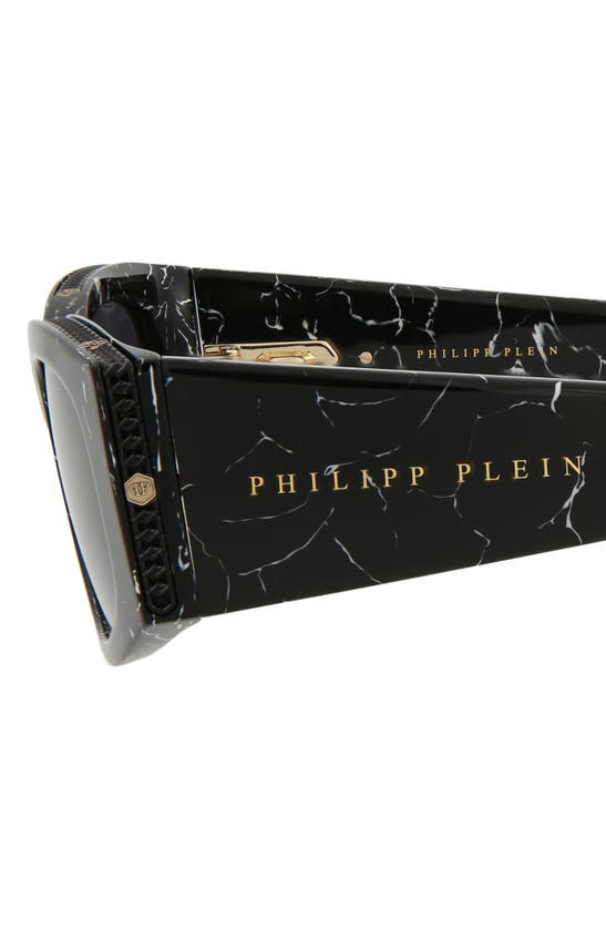 Shop Philipp Plein 55mm Oval Sunglasses In Black Black Smoke