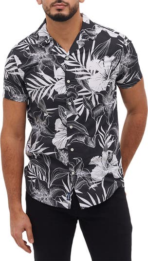 Bench. Dexus Tropical Cotton Short Sleeve Button-Up Shirt | Nordstromrack