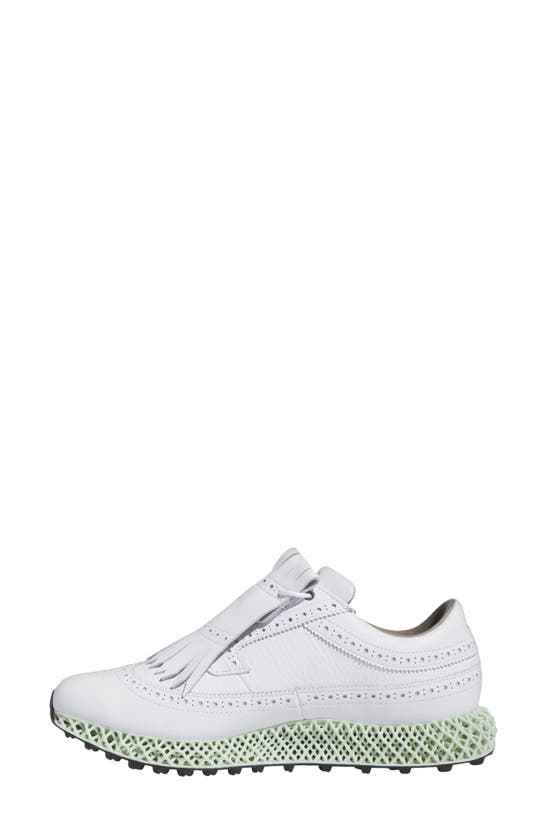 Shop Adidas Golf Mc87 Adicross 4d Spikeless Golf Shoe In White/ Silver/ Black