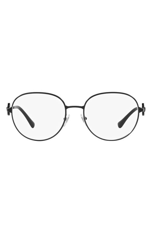 Versace 54mm Round Optical Glasses in Matte Black at Nordstrom